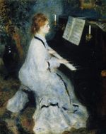 Ренуар Молодая женщина за пианино 1876г